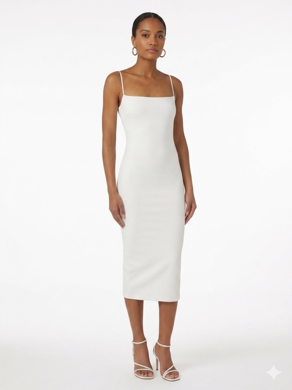 Good American white Good Touch 90s lace back midi dress - size 5 (XL) NWOT